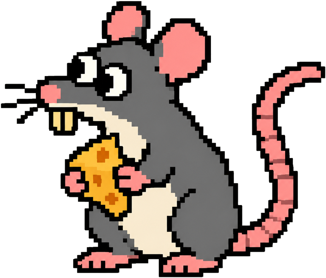 the rat, mid-job, holding somebody's fee